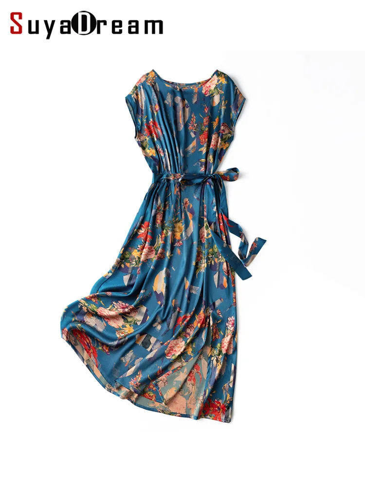 SuyaDream Woman Long Floral Dress 20mm 92%Silk 8%Spandex Printed Bat Sleeved Sashes Vintage Dresses 2022 Spring Summer Clothes
SuyaDream Woman Long Floral Dress 20mm 92%Silk 8%Spandex Printed Bat Sleeved Sashes Vintage Dresses 2022 Spring Summer Clothes