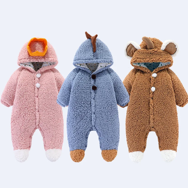 Kids Toddler Lamb Fleece Jumpsuit Baby Cute Cartoon Crawling Clothes Newborn Thickened Warm Romper Outfit Hooded Bodysuit
Kids Toddler Lamb Fleece Jumpsuit Baby Cute Cartoon Crawling Clothes Newborn Thickened Warm Romper Outfit Hooded Bodysuit