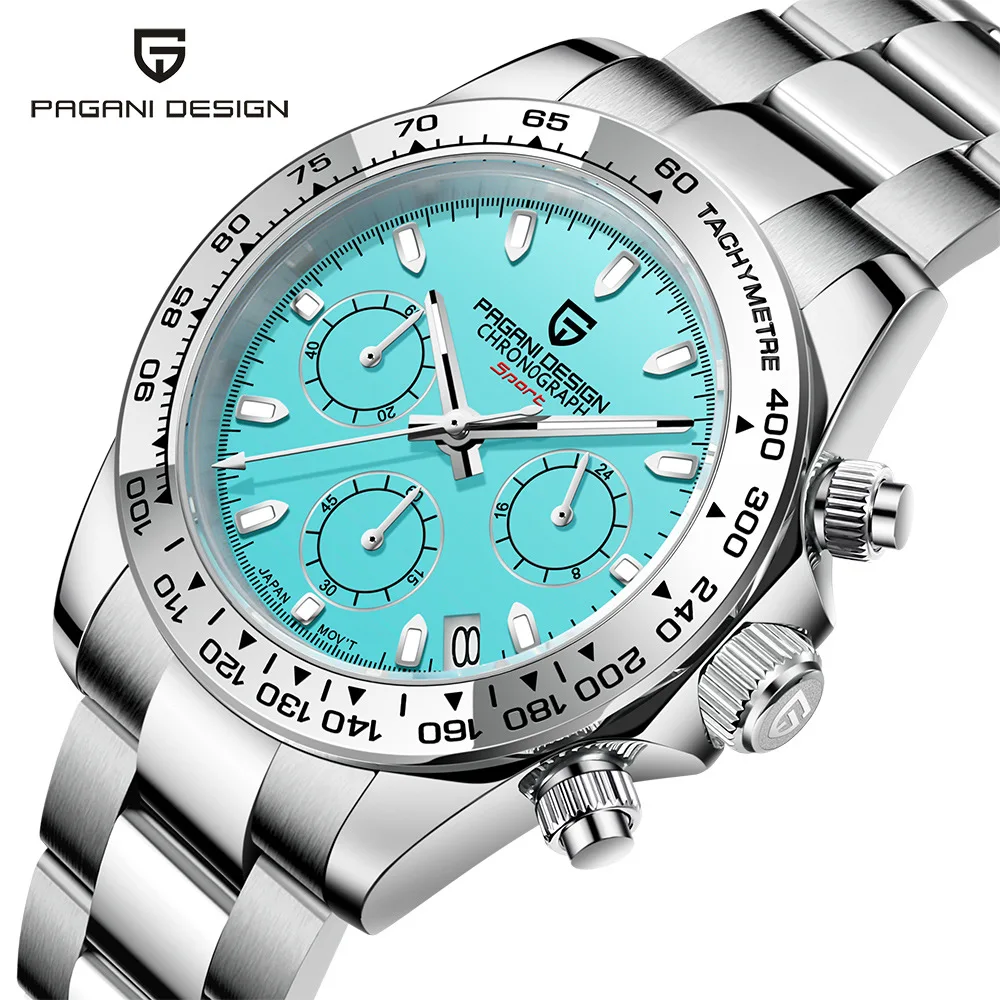 PAGANI DESIGN 316L Bezel Sapphire Watches Men Japan VK63 Men`s Watch Automatic Date Quartz WristWatches Chronograph Clock PD1727
PAGANI DESIGN 316L Bezel Sapphire Watches Men Japan VK63 Men`s Watch Automatic Date Quartz WristWatches Chronograph Clock PD1727
