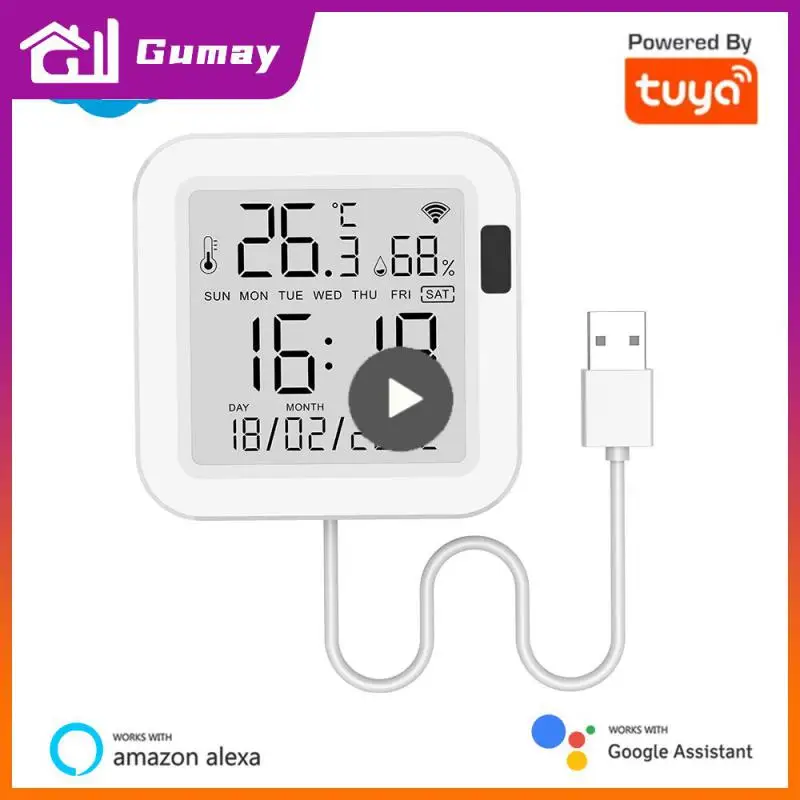Time Remote Monitoring Switch Usb Power Tuya Humidity Sensor With Lcd Screen Display Intelligent Linkage Wifi Temperature Sensor
Time Remote Monitoring Switch Usb Power Tuya Humidity Sensor With Lcd Screen Display Intelligent Linkage Wifi Temperature Sensor