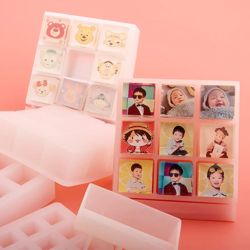 Cube Jiugongge фоторамка стенд эпоксидная смола, форма силиконовая форма DIY ремесла домашние украшения литые инструменты
Cube Jiugongge фоторамка стенд эпоксидная смола, форма силиконовая форма DIY ремесла домашние украшения литые инструменты