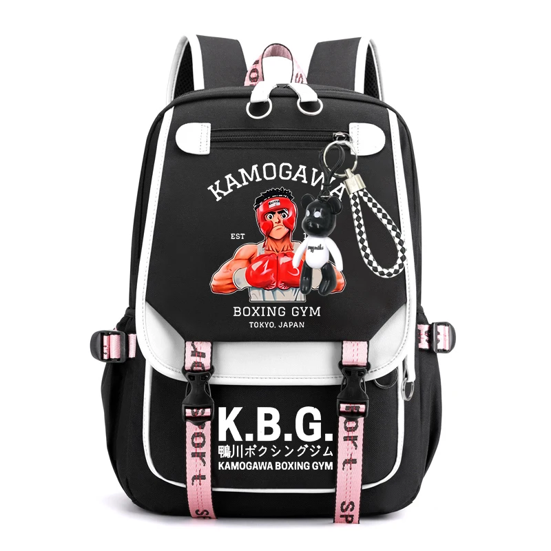 Anime Hajime No Ippo Kamogawa Boxing Gym Backpacks Men Women Makunouchi Takamura KGB Graphic T-Shirts School Bag Harajuku 
Anime Hajime No Ippo Kamogawa Boxing Gym Backpacks Men Women Makunouchi Takamura KGB Graphic T-Shirts School Bag Harajuku