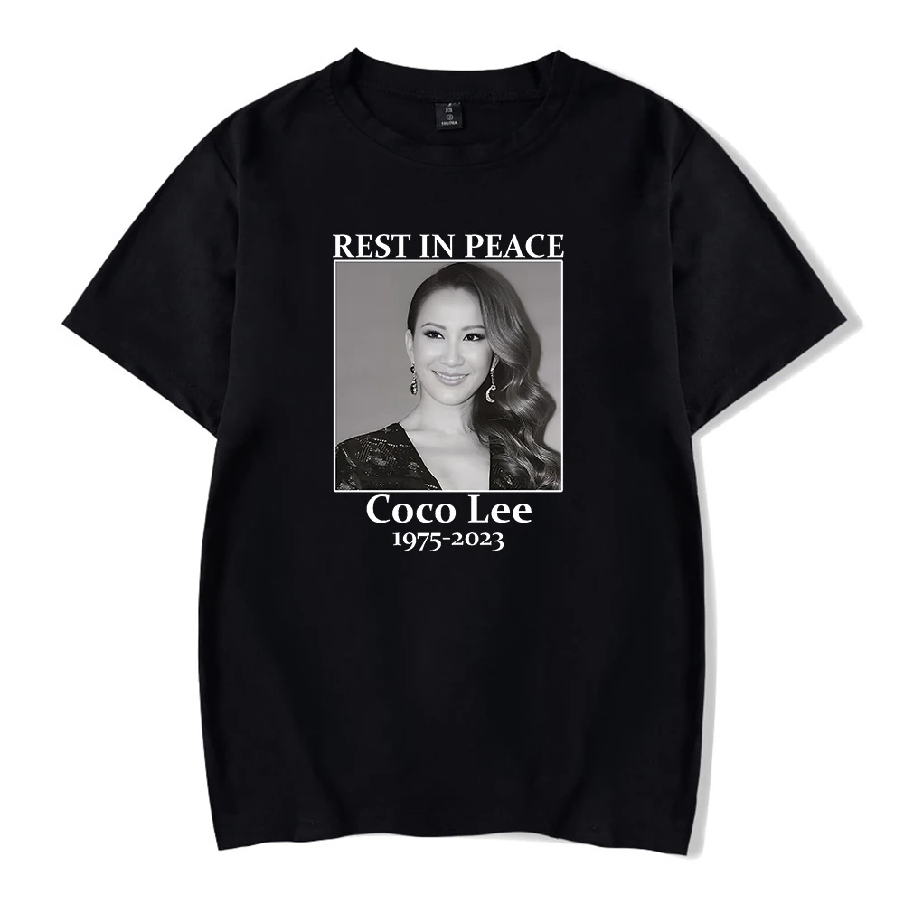 

Rip Coco Lee T-shirt Unisex Crewneck Short Sleeve Tee Men Women's Tshirt Pop Singer Li Wen 1975-2023 Rest in Peace Clothes