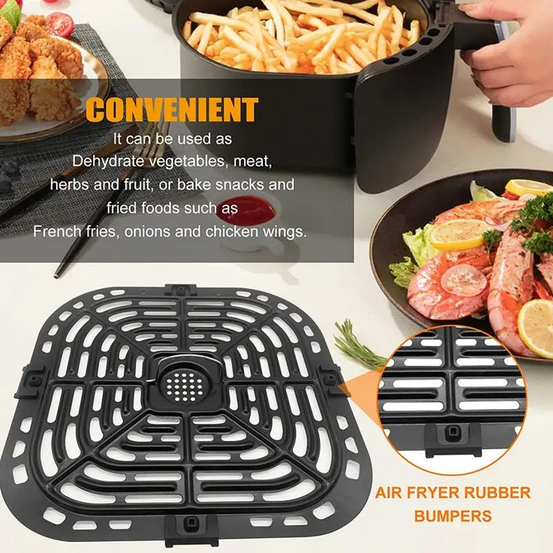 

Upgraded Air Fryer Plate Crisper Grill Plate For Cooking Barbecue Steak Vegetables Fish French Fries Pizza Kitchen Accessories