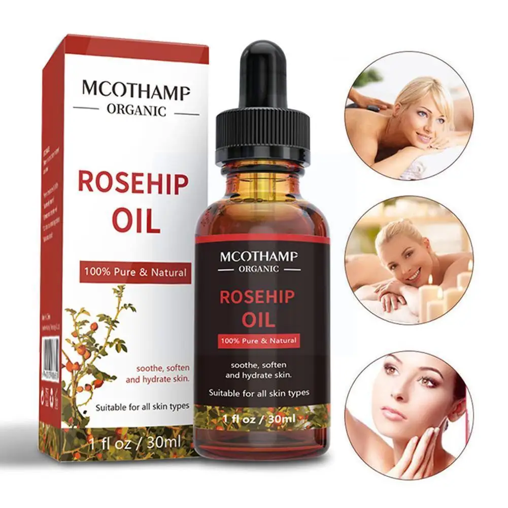 30ml Natural Rosehip Seed Oil Moisturizing Oil Anti-dry Anti-aging Color Essential Brighten Oil Face Essential Drop X3o7
30ml Natural Rosehip Seed Oil Moisturizing Oil Anti-dry Anti-aging Color Essential Brighten Oil Face Essential Drop X3o7