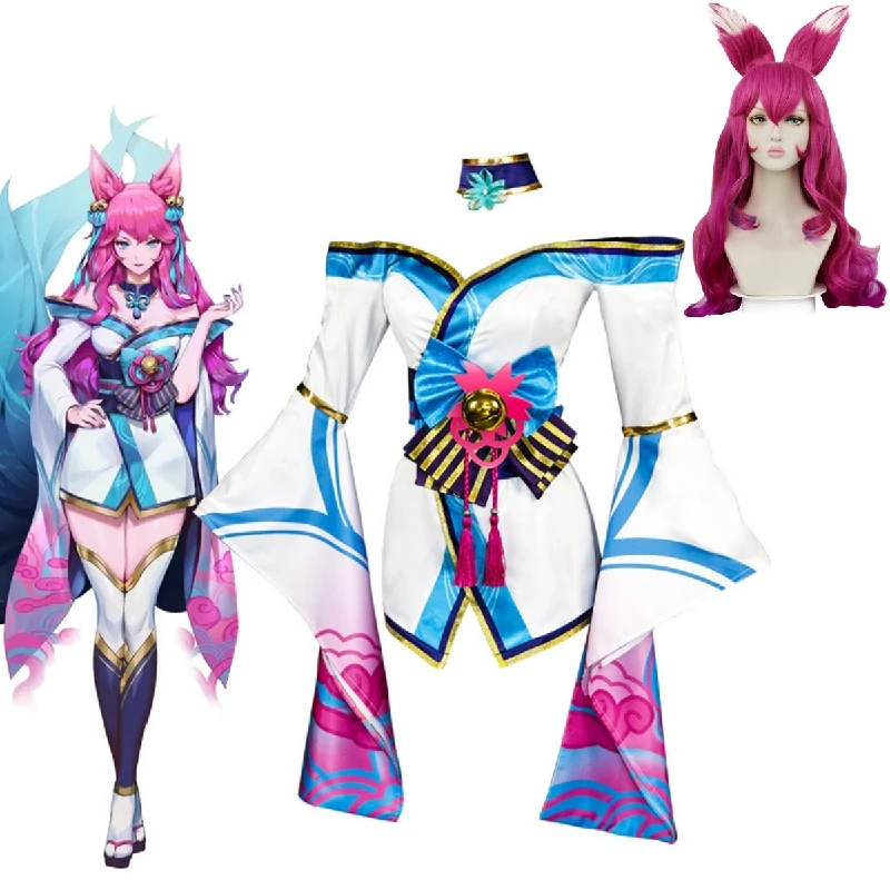 Game League Of Legends LOL Ahri Cosplay Costume Dress Women Girls Sexy Halloween Role Play Wig Accessories Clothes Full Suit
Game League Of Legends LOL Ahri Cosplay Costume Dress Women Girls Sexy Halloween Role Play Wig Accessories Clothes Full Suit