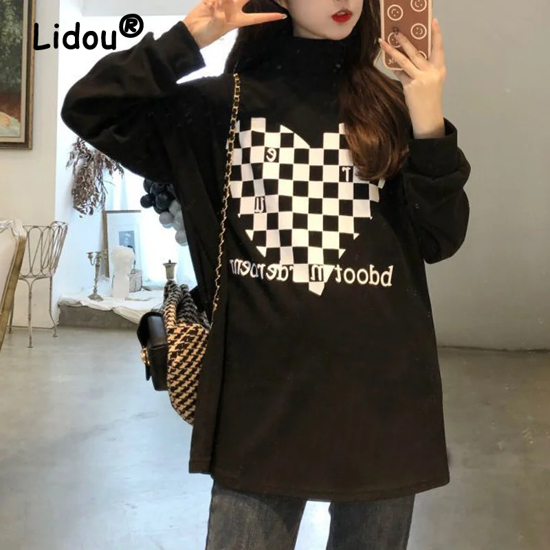Winter Fleece Warm Love Plaid Graphic Printed Streetwear Tee T Shirt Women Casual Korean Fashion Long Sleeve Top Female Clothing
Winter Fleece Warm Love Plaid Graphic Printed Streetwear Tee T Shirt Women Casual Korean Fashion Long Sleeve Top Female Clothing