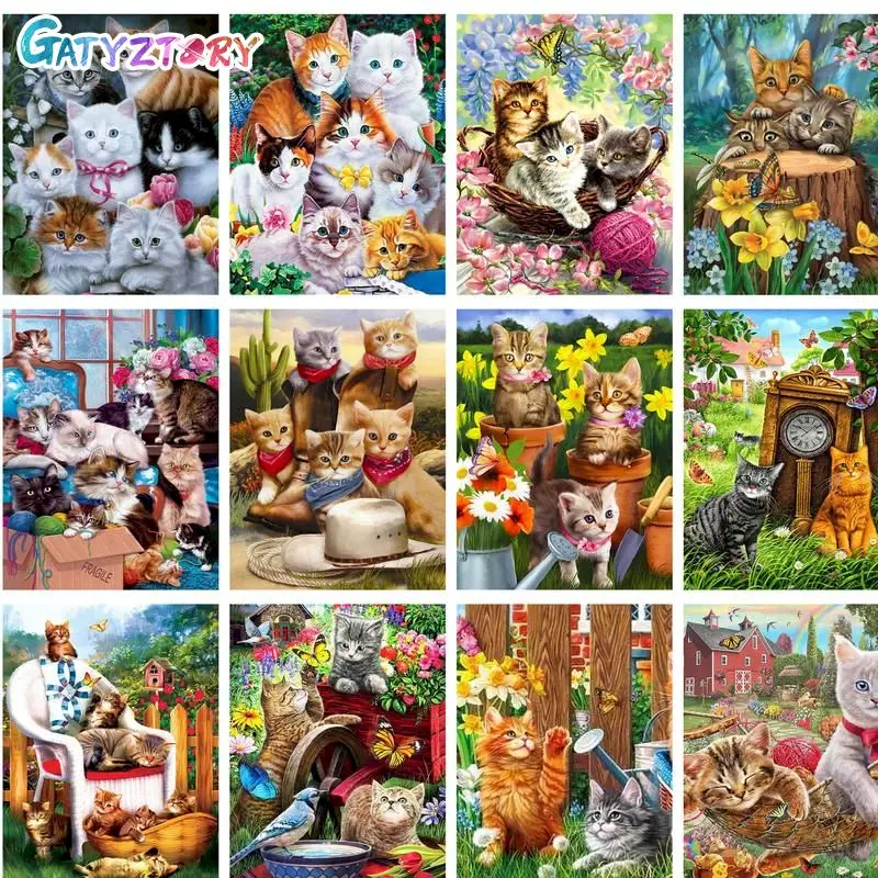 GATYZTORY Oil Painting By Numbers Cat HandPainted Kits Drawing Canvas DIY Pictures Animals Home Decor Art
GATYZTORY Oil Painting By Numbers Cat HandPainted Kits Drawing Canvas DIY Pictures Animals Home Decor Art