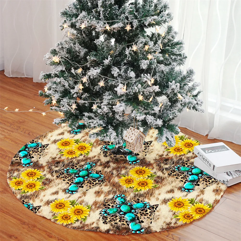 120cm Christmas Tree Skirt Leopard Sunflower Xmas Tree Bottom Decor Merry Christma Decor for Home
120cm Christmas Tree Skirt Leopard Sunflower Xmas Tree Bottom Decor Merry Christma Decor for Home