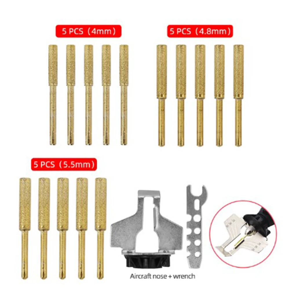 15Pcs Diamond Coated Cylindrical Burr Set 4/4.8/5.5mm Chainsaw Sharpener Stone File Carving Abrasive Grinding Polsishing Tool
15Pcs Diamond Coated Cylindrical Burr Set 4/4.8/5.5mm Chainsaw Sharpener Stone File Carving Abrasive Grinding Polsishing Tool