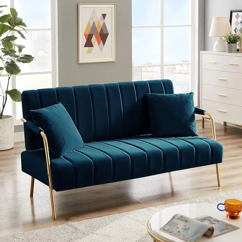 FULife 60.63" Velvet Upholstered Loveseat Tufted Futon Sofa,Australian Cashmere Fabric Accent 2-Seat Sofá Couch with Metal Legs
FULife 60.63" Velvet Upholstered Loveseat Tufted Futon Sofa,Australian Cashmere Fabric Accent 2-Seat Sofá Couch with Metal Legs