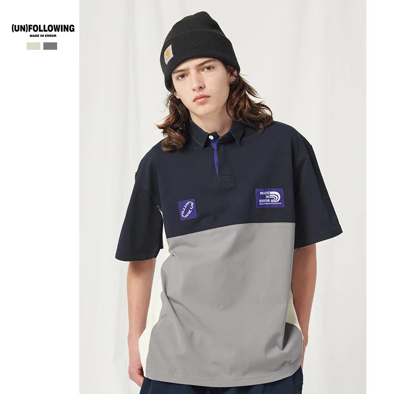 UNF High Quality Summer Women's T-Shirt Outdoor Trendy Brand Boy Stitching Contrast Color Polo Shirt Simple Loose Short Sleeve
UNF High Quality Summer Women's T-Shirt Outdoor Trendy Brand Boy Stitching Contrast Color Polo Shirt Simple Loose Short Sleeve