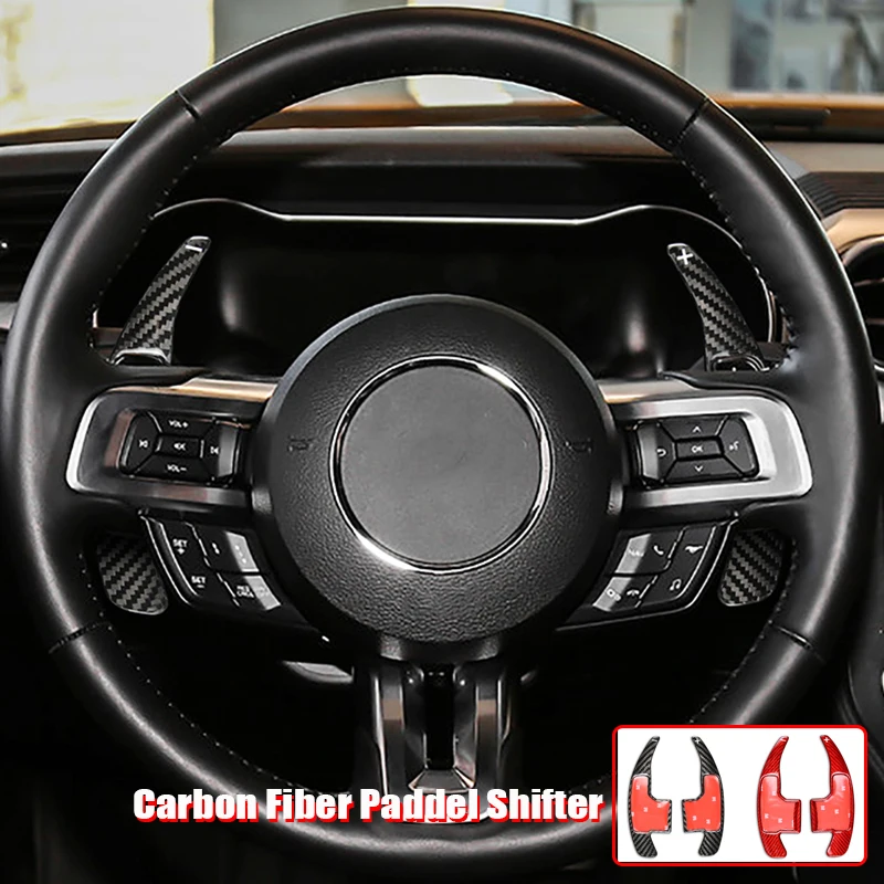 Carbon Fiber Car Interior for Mustang Steering Wheel Shift Paddle Shifters Extension for Ford Mustang 2015-2019 Decoration Trim
Carbon Fiber Car Interior for Mustang Steering Wheel Shift Paddle Shifters Extension for Ford Mustang 2015-2019 Decoration Trim