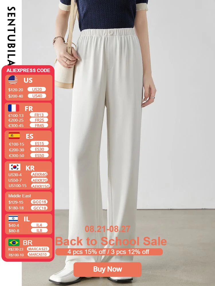 Sentubila Casual Wide Leg Pants for Women 2023 Spring Autumn Solid Button Elastic Waist Straight Bootcut Pants Long Trousers
Sentubila Casual Wide Leg Pants for Women 2023 Spring Autumn Solid Button Elastic Waist Straight Bootcut Pants Long Trousers