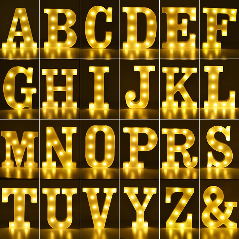 Letter Alphabet LED Lights Luminous Number Lamp Decor Battery Night Light for Home Wedding Birthday Christmas Party Decoration
Letter Alphabet LED Lights Luminous Number Lamp Decor Battery Night Light for Home Wedding Birthday Christmas Party Decoration