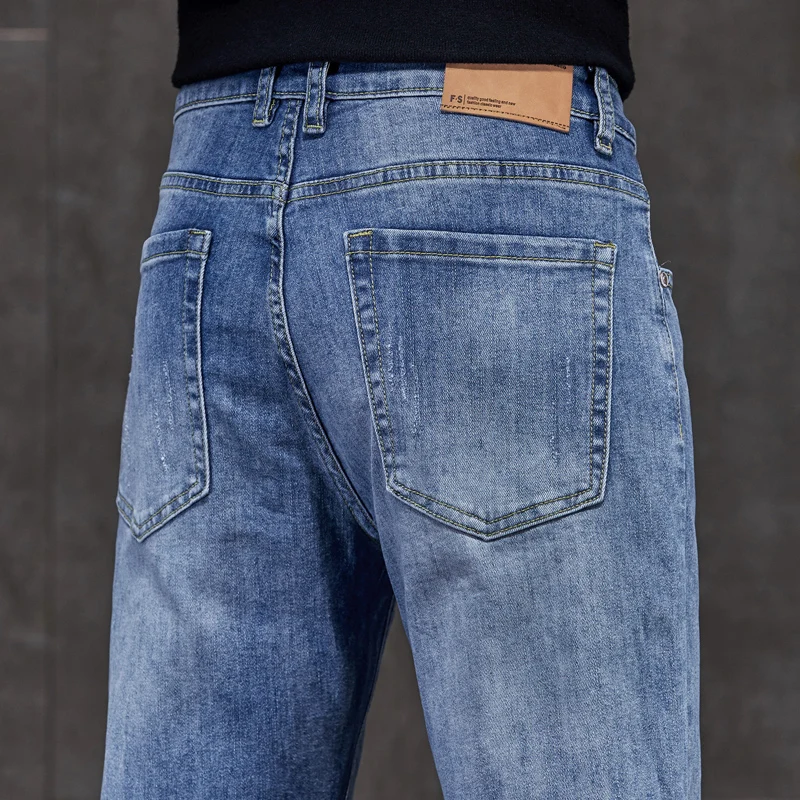 2023 New Mens brand jeans Fashion Men Casual Slim fit Straight High Stretch Feet skinny jeans men blue hot sell male trousers
2023 New Mens brand jeans Fashion Men Casual Slim fit Straight High Stretch Feet skinny jeans men blue hot sell male trousers