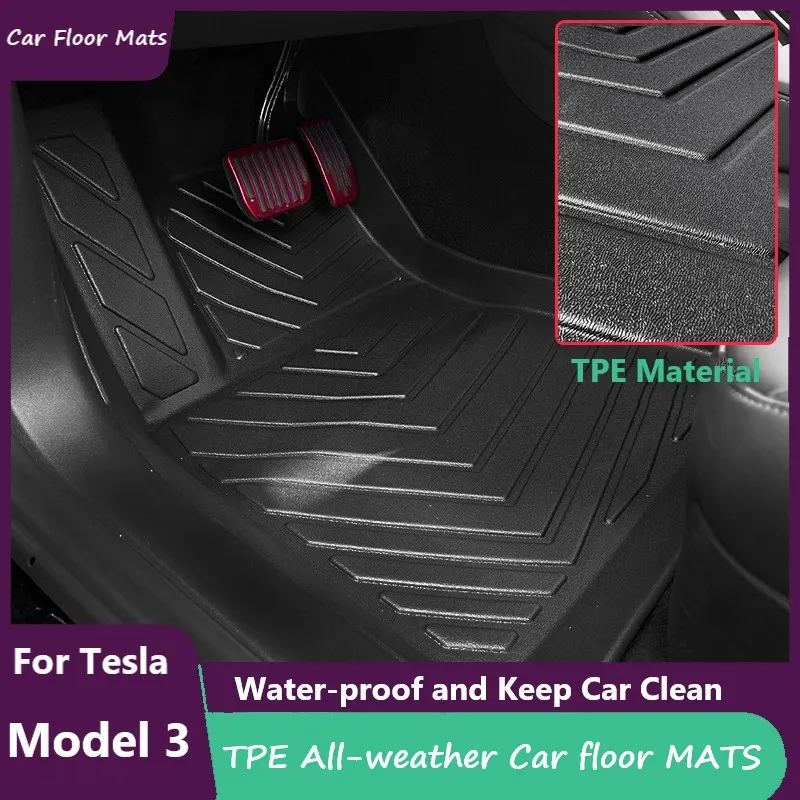 Автомобильный водонепроницаемый нескользящий напольный коврик Tesla Model 3 для моделей 3 TPE, всесезонные автомобильные напольные коврики
Автомобильный водонепроницаемый нескользящий напольный коврик Tesla Model 3 для моделей 3 TPE, всесезонные автомобильные напольные коврики
