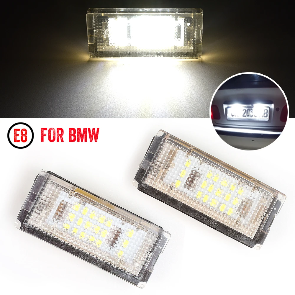 

Led License Plate Light Led Canbus Auto Tail Light White LED Bulbs 2 pcs Car Number Lamp For BMW 3er E46 4D 1998-2003