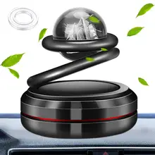 Solar Car Air Freshener Sunlight Sensor Essential Oil Diffuser Automatic Rotation Fragrance Vaporizer Auto Air Purifier