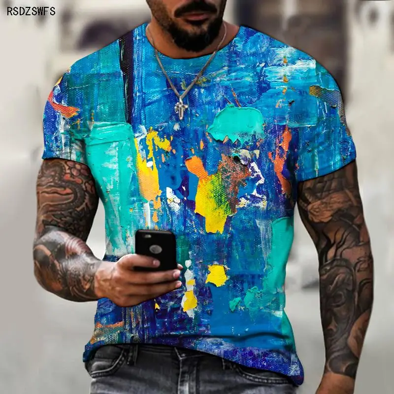 Retro painted stitching 3D printing Harajuku street sports fashion casual basketball T-shirt summer men's oversized T-shirt 5XL
Retro painted stitching 3D printing Harajuku street sports fashion casual basketball T-shirt summer men's oversized T-shirt 5XL