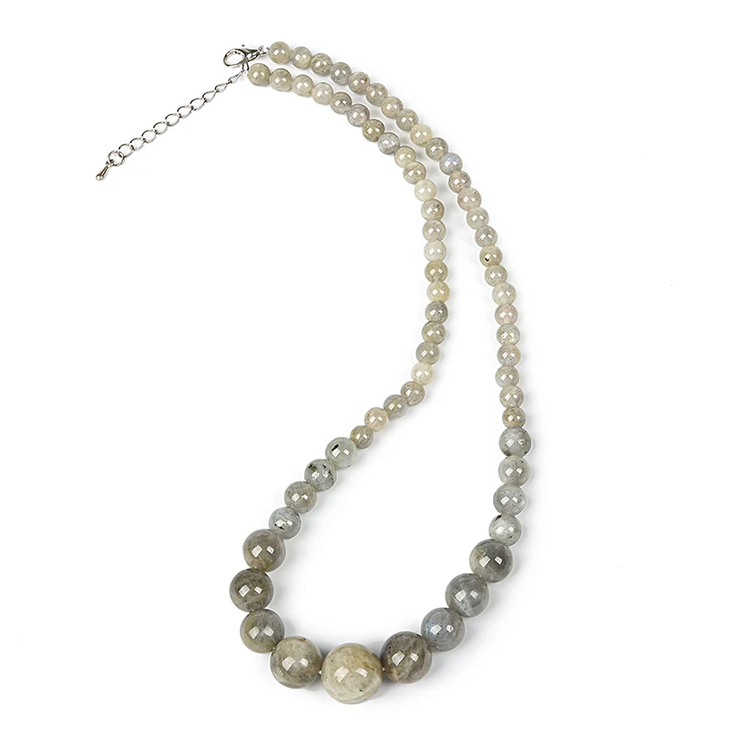 Natural labrador gem light gray round bead tower shaped 6-14mm beads jewelry necklace noble and elegant women's Necklace
Natural labrador gem light gray round bead tower shaped 6-14mm beads jewelry necklace noble and elegant women's Necklace