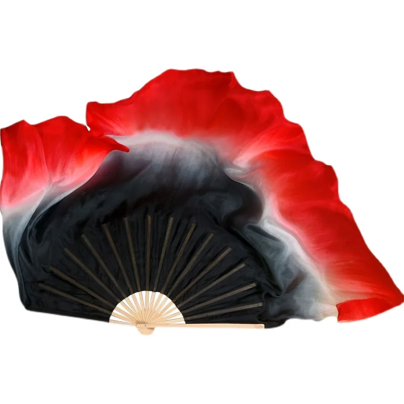 Chinese Silk And Bamboo Dance Fan Black And Red Gradient Double-Sided Jiaozhou Yangko Dance Fan Adult Long Silk Performance Fan
Chinese Silk And Bamboo Dance Fan Black And Red Gradient Double-Sided Jiaozhou Yangko Dance Fan Adult Long Silk Performance Fan