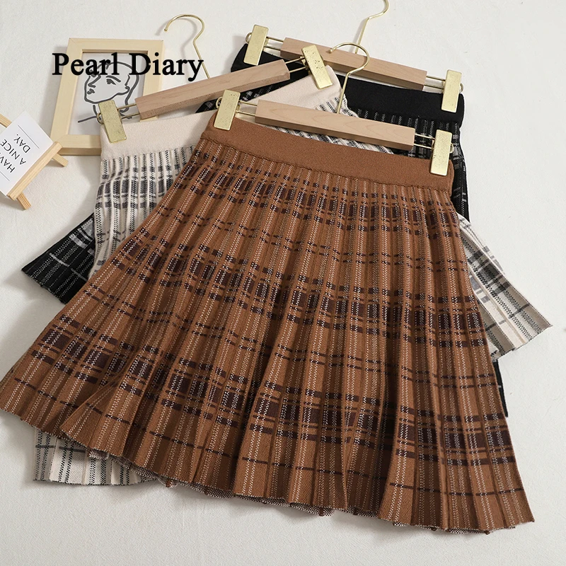 Pearl Diary High-Waisted Knitting Women's Summer Skirt Thin Fashionable A-Line Mini Skirt Student All-Match Square Pleated Skirt
Pearl Diary High-Waisted Knitting Women's Summer Skirt Thin Fashionable A-Line Mini Skirt Student All-Match Square Pleated Skirt