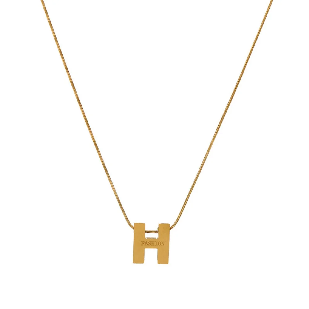 H Letter Titanium Steel Necklace 2022 Fashion Simple Light Niche Clavicle Chain Temperament Luxury Ladies Alloy Pendant
H Letter Titanium Steel Necklace 2022 Fashion Simple Light Niche Clavicle Chain Temperament Luxury Ladies Alloy Pendant