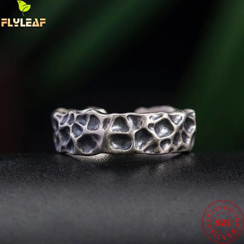 Real 925 Sterling Silver Retro Hammering Pattern Open Ring For Women Original Design Femme Vintage Jewelry 2022 New
Real 925 Sterling Silver Retro Hammering Pattern Open Ring For Women Original Design Femme Vintage Jewelry 2022 New