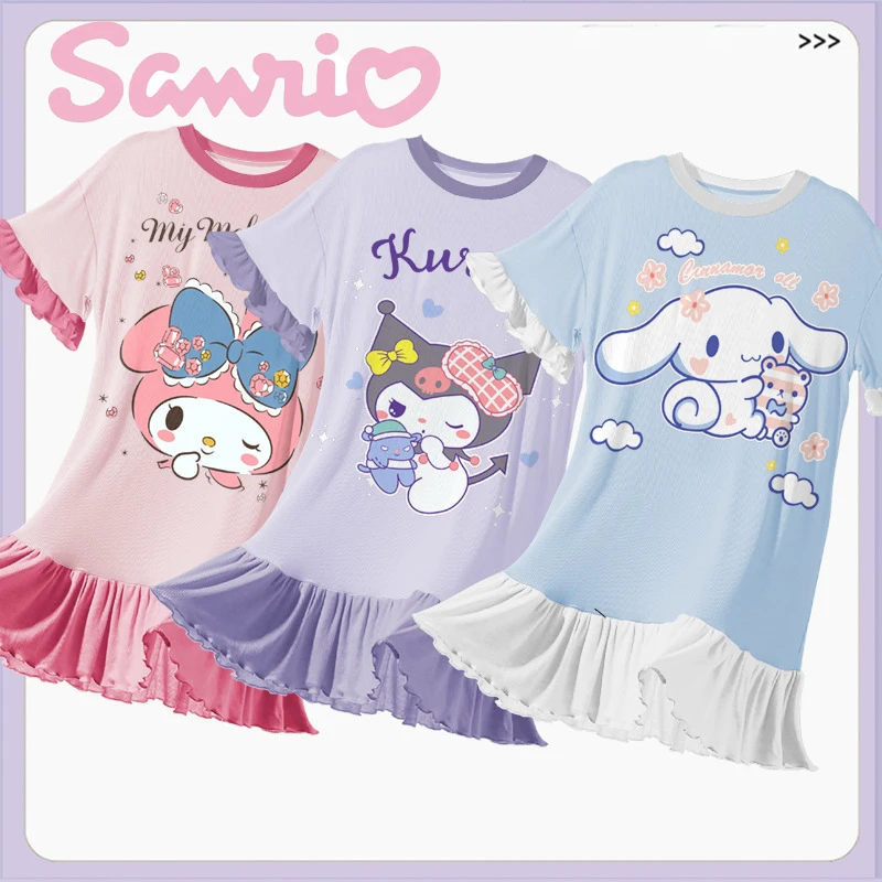 Sanrio My Melody Kuromi Children Thin Pajamas Cinnamoroll Cartoon Cute Girl's Pajama Skirt Parent-Child Mother-Daughter Homewear
Sanrio My Melody Kuromi Children Thin Pajamas Cinnamoroll Cartoon Cute Girl's Pajama Skirt Parent-Child Mother-Daughter Homewear