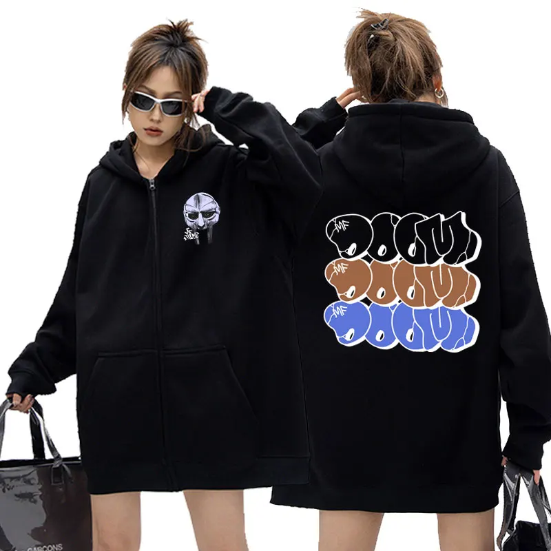 Rapper Mf Doom Mask Madlib Madvillain Graphic Zipper Hoodie Unisex Hip Hop Oversized Zip Up Jacket Men Casual Vintage Sweatshirt
Rapper Mf Doom Mask Madlib Madvillain Graphic Zipper Hoodie Unisex Hip Hop Oversized Zip Up Jacket Men Casual Vintage Sweatshirt