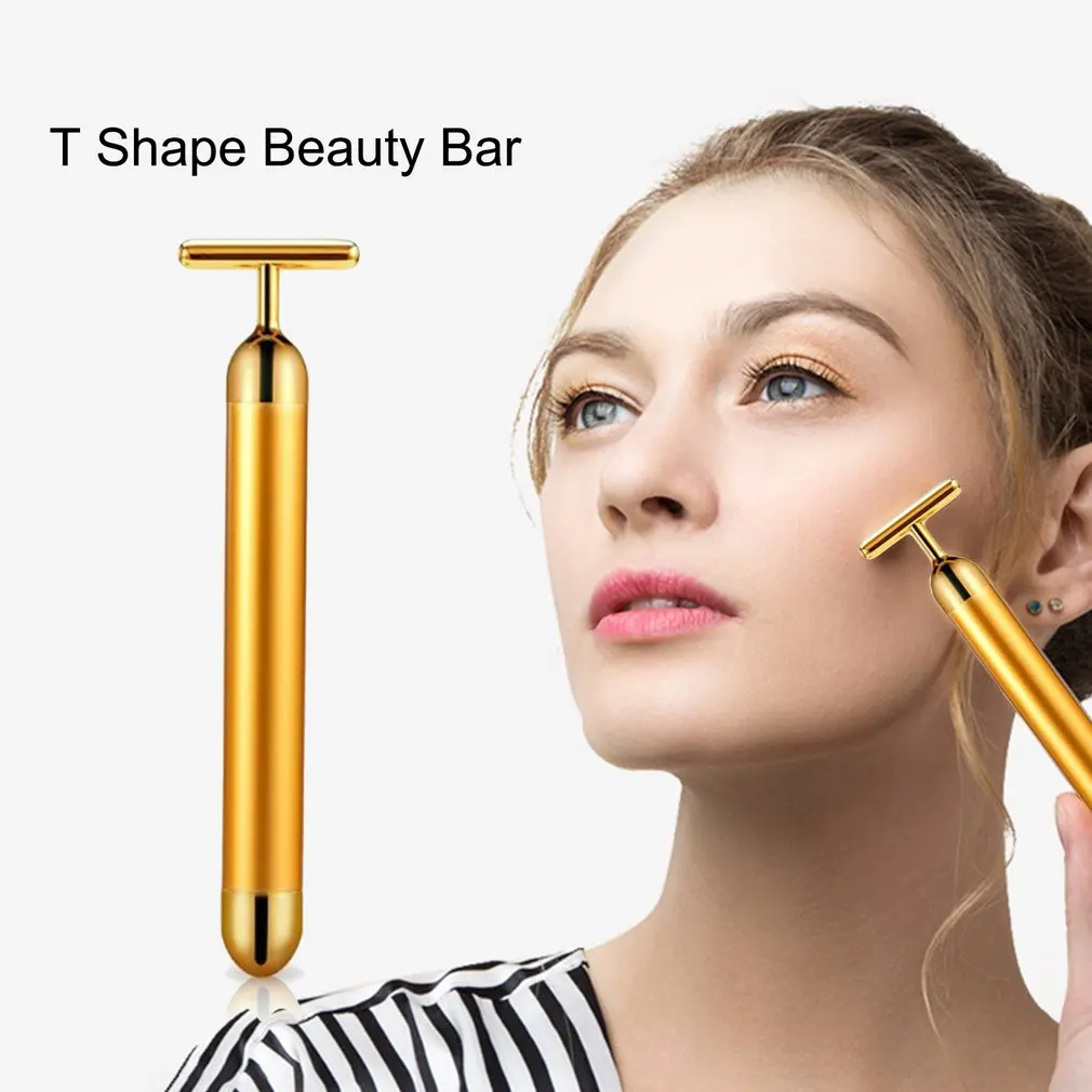 24k Facial Massage Stick Roller Face Slimming Stick Skin Firming Golden Energy Bar Vibrating Massager for Beauty Tool
24k Facial Massage Stick Roller Face Slimming Stick Skin Firming Golden Energy Bar Vibrating Massager for Beauty Tool