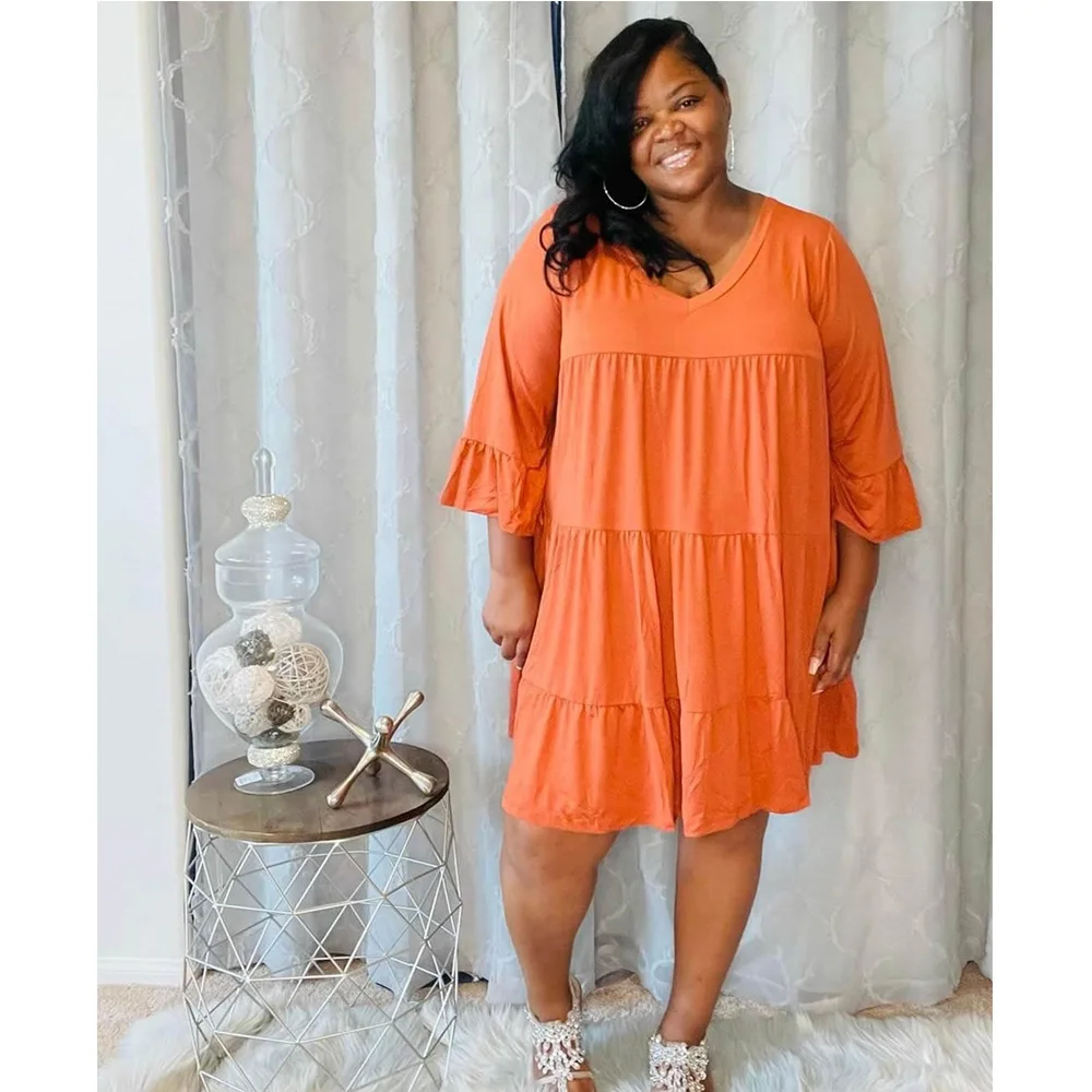 Perl Loose Temperament Orange Round Neck Slim Urban Casual Cake Dress Solid Color Clothing for Women Plus Size Casual Skirt 2022
Perl Loose Temperament Orange Round Neck Slim Urban Casual Cake Dress Solid Color Clothing for Women Plus Size Casual Skirt 2022