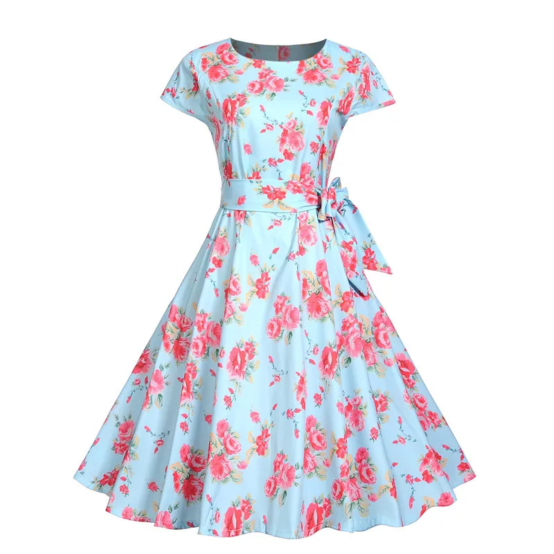 2022 Women Summer Vintage Print Short Sleeve Dress Tie-Up Swing Dresses Fashion Office Lady A Line Floral Print Elegant Vestidos
2022 Women Summer Vintage Print Short Sleeve Dress Tie-Up Swing Dresses Fashion Office Lady A Line Floral Print Elegant Vestidos