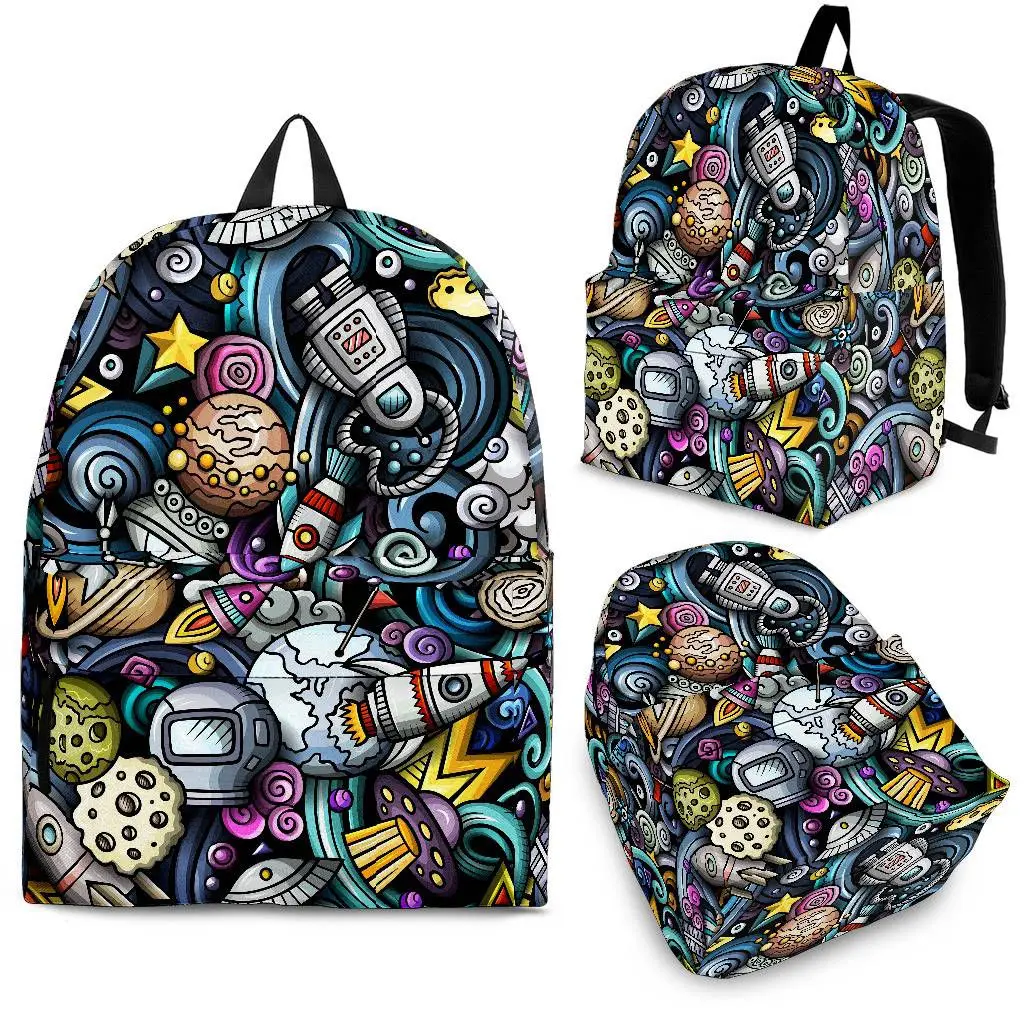 YIKELUO Trendy Cartoon Universe/Space/Rocket 3D Printing Children's Student Backpack Casual Outdoor Travel Knapsack With Zip
YIKELUO Trendy Cartoon Universe/Space/Rocket 3D Printing Children's Student Backpack Casual Outdoor Travel Knapsack With Zip