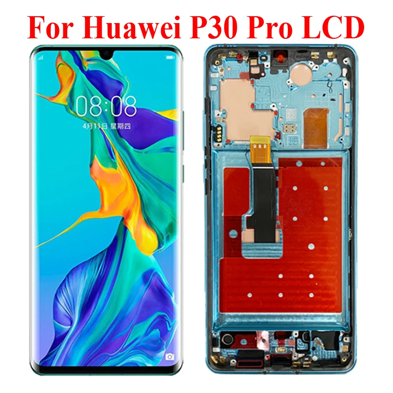 AMOLED-дисплей 6,47 дюйма для Huawei P30 Pro, ЖК-дисплей с рамкой VOG-L29 VOG-L09, ЖК-дисплей с сенсорным экраном и дигитайзером в сборе
AMOLED-дисплей 6,47 дюйма для Huawei P30 Pro, ЖК-дисплей с рамкой VOG-L29 VOG-L09, ЖК-дисплей с сенсорным экраном и дигитайзером в сборе