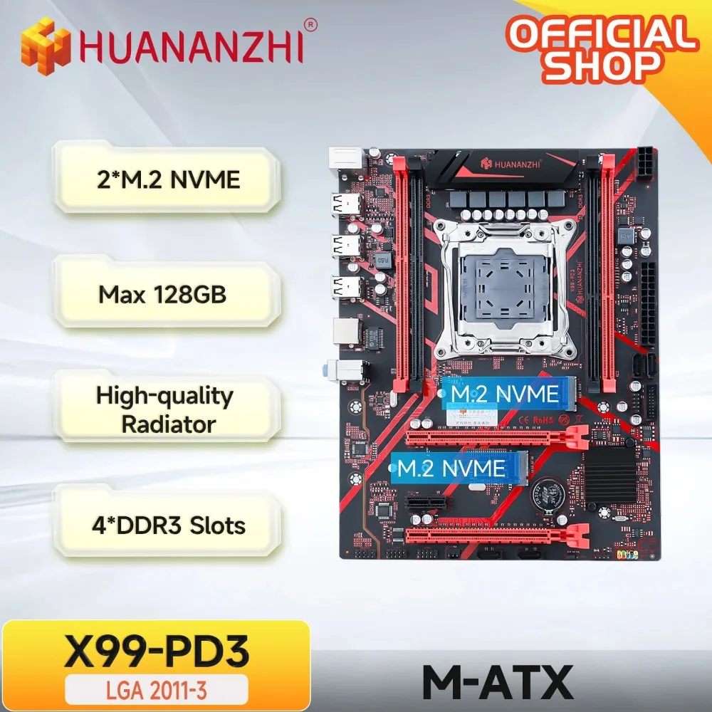 Материнская плата HUANANZHI X99 PD3 для Xeon E5
Материнская плата HUANANZHI X99 PD3 для Xeon E5