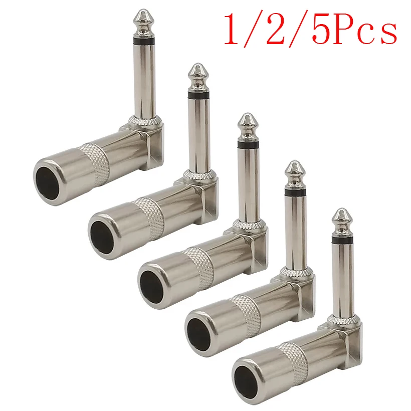 1/2/5Pcs Right Angle 1/4" 6.35mm Metal Solder Plug Jack Connector L-Shape 6.35 MM Mono Plug Audio Connector for Guitar Audio
1/2/5Pcs Right Angle 1/4" 6.35mm Metal Solder Plug Jack Connector L-Shape 6.35 MM Mono Plug Audio Connector for Guitar Audio