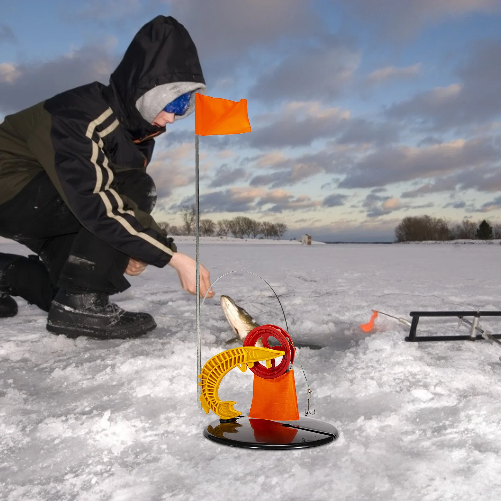 Ice Fishing Tip-Up Metal Pole Flag Angler Tackle Accessory Fishing Accessory Carp Equipment Accessories
Ice Fishing Tip-Up Metal Pole Flag Angler Tackle Accessory Fishing Accessory Carp Equipment Accessories