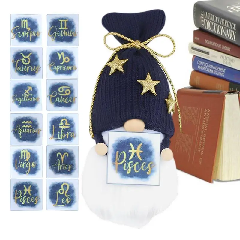 Stuffed Gnomes Constellations Scandinavian Decor Gnome Gifts Scandinavian Figurine 12 Constellation Cards Knitted Faceless Doll 
Stuffed Gnomes Constellations Scandinavian Decor Gnome Gifts Scandinavian Figurine 12 Constellation Cards Knitted Faceless Doll