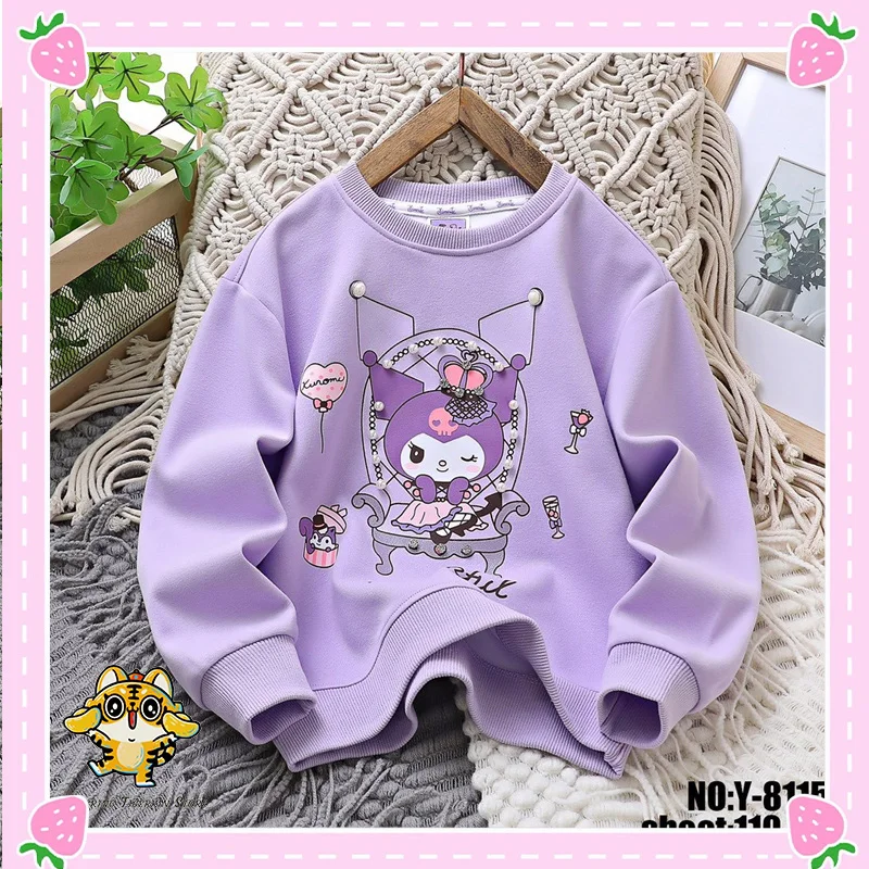 Толстовки Sanrio Kuromi Melody Kawaii, модный мультяшный свитшот для девочек, куртка, толстая хлопковая повседневная трикотажная толстовка с длинным рукавом
Толстовки Sanrio Kuromi Melody Kawaii, модный мультяшный свитшот для девочек, куртка, толстая хлопковая повседневная трикотажная толстовка с длинным рукавом