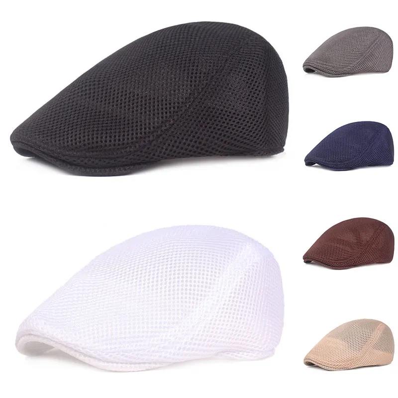 Summer Men Women Casual Beret Hat New Fashion Polyester Peaked Cap Newsboy Style Gatsby Hat Retro Solid Color Neutral Mesh Caps
Summer Men Women Casual Beret Hat New Fashion Polyester Peaked Cap Newsboy Style Gatsby Hat Retro Solid Color Neutral Mesh Caps