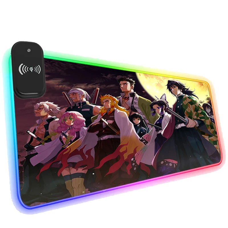Demon Slayer Kimetsu No Yaiba Phone Wireless Charging RGB Mouse Pad With Backlight Anime XXL Cool Gamer Laptop Desk Mat Deskmat 
Demon Slayer Kimetsu No Yaiba Phone Wireless Charging RGB Mouse Pad With Backlight Anime XXL Cool Gamer Laptop Desk Mat Deskmat