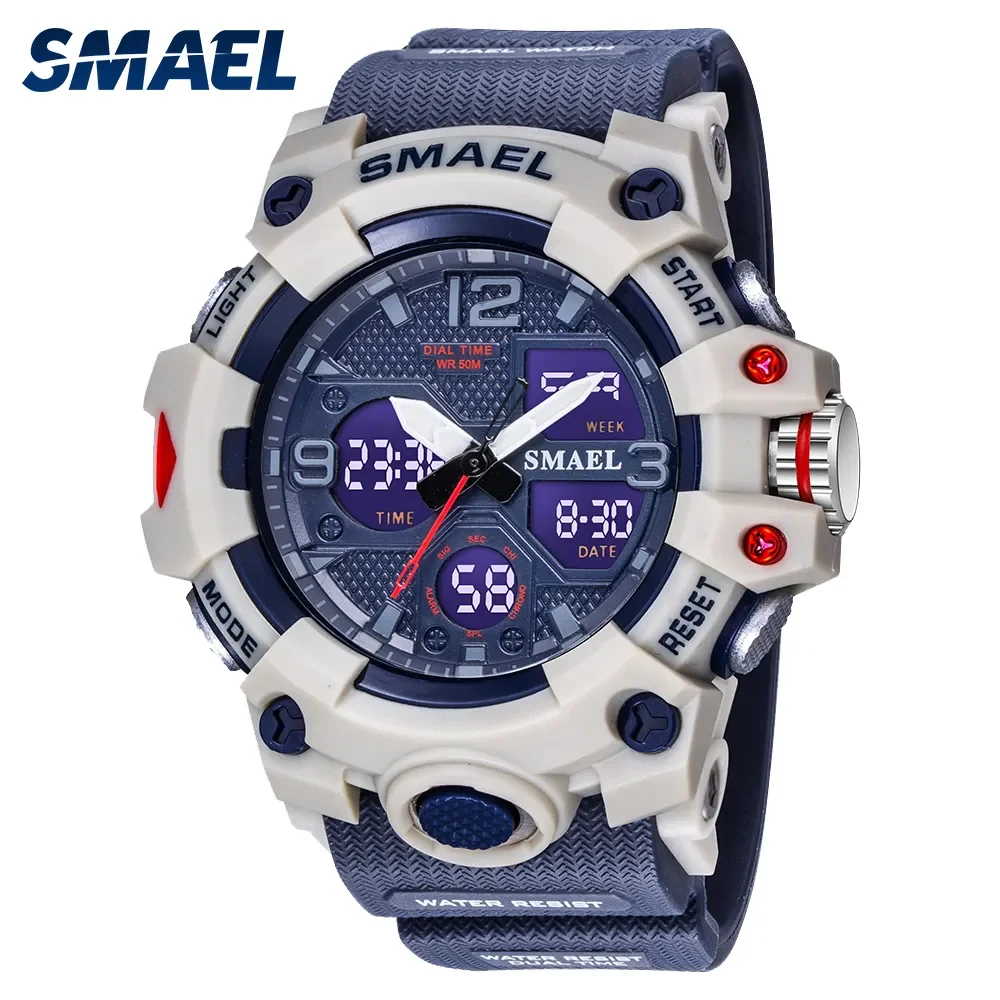 Sport Watch Military Watch For Men Alarm Clock Stopwatch LED Digital Back Light Dual Time Display 8008 Men's Watches Waterproof 
Sport Watch Military Watch For Men Alarm Clock Stopwatch LED Digital Back Light Dual Time Display 8008 Men's Watches Waterproof