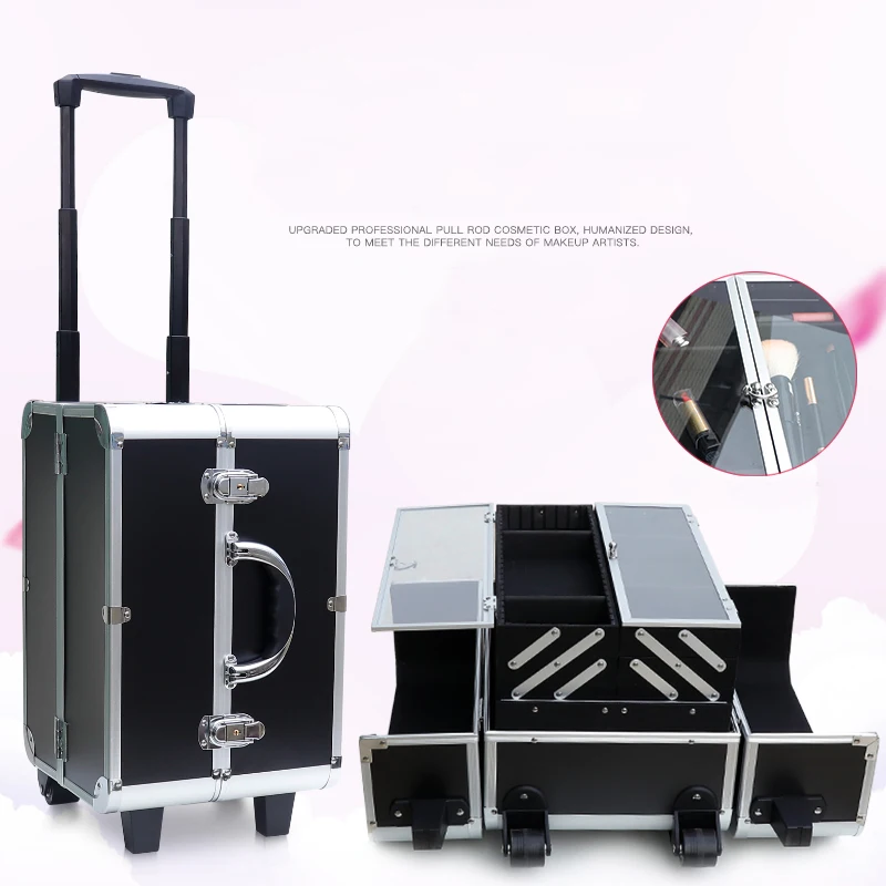 New Women Trolley Cosmetic case on Wheels,Nails Makeup Toolbox, Multifunction Beauty Tattoo Box Rolling Luggage Trolley Suitcase
New Women Trolley Cosmetic case on Wheels,Nails Makeup Toolbox, Multifunction Beauty Tattoo Box Rolling Luggage Trolley Suitcase
