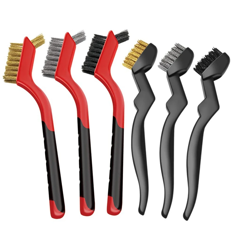6PCS Small Wire Brushes Set For Cleaning Metal Brushes Brass Wire Brush With Curved Strong Handle Grip
6PCS Small Wire Brushes Set For Cleaning Metal Brushes Brass Wire Brush With Curved Strong Handle Grip