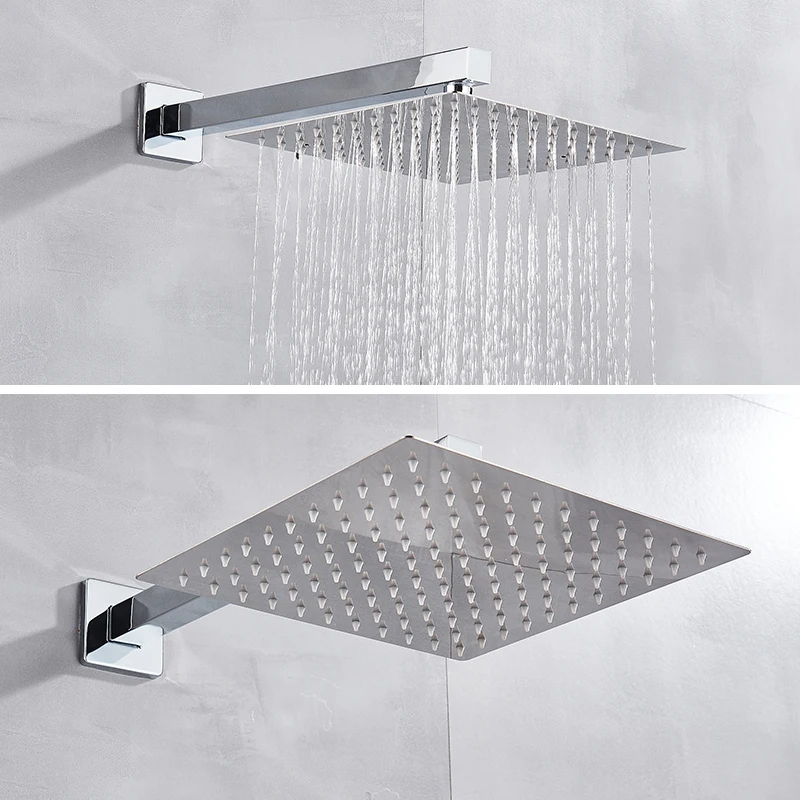 Thermostatic Shower Faucet Chrome Concealed Install Bathroom Faucets Wall Shower Rainfall Big Size Head Shower Mixer Tap
Thermostatic Shower Faucet Chrome Concealed Install Bathroom Faucets Wall Shower Rainfall Big Size Head Shower Mixer Tap