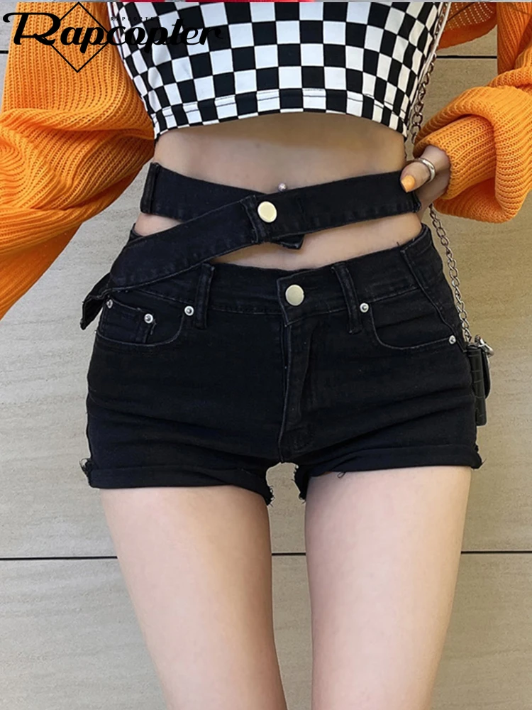 Rapcopter y2k Black Jeans Shorts Bandage Button Low Waisted Goth Punk Shorts Streetwear Pockets Bottom Cargo Strecthy Women New
Rapcopter y2k Black Jeans Shorts Bandage Button Low Waisted Goth Punk Shorts Streetwear Pockets Bottom Cargo Strecthy Women New