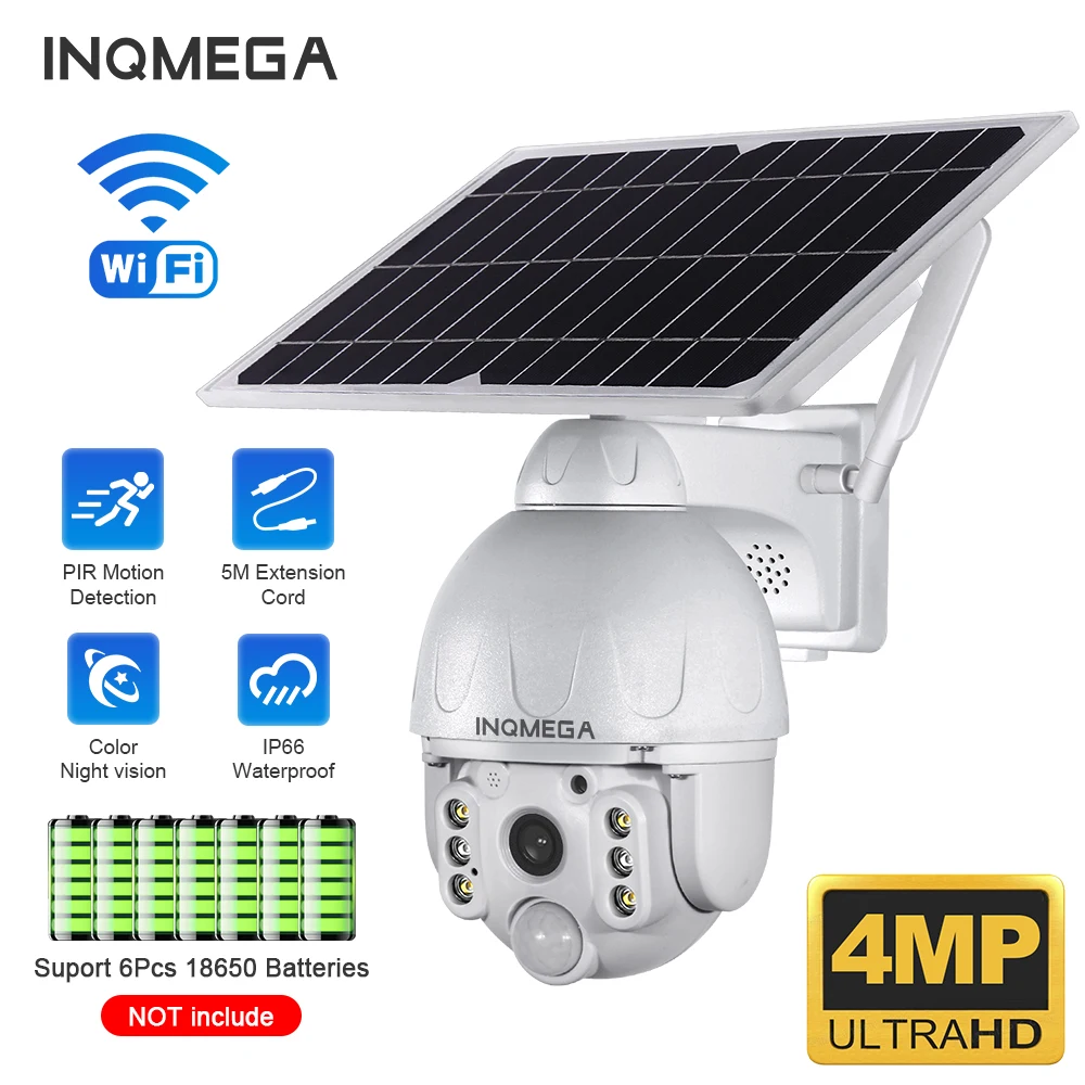 INQMEGA WIFI Солнечная 4m IP камера PTZ купол звездный свет полный цвет IR vision P2P sim-карта IR Vision купольная камера облачная камера для хранения
INQMEGA WIFI Солнечная 4m IP камера PTZ купол звездный свет полный цвет IR vision P2P sim-карта IR Vision купольная камера облачная камера для хранения