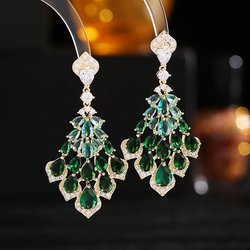 925 Sterling Silver Luxury Quality Jewelry Full of Shiny Zircon Long Tassel Water Drop Earrings for Women Elegant Romantic Gift 
925 Sterling Silver Luxury Quality Jewelry Full of Shiny Zircon Long Tassel Water Drop Earrings for Women Elegant Romantic Gift